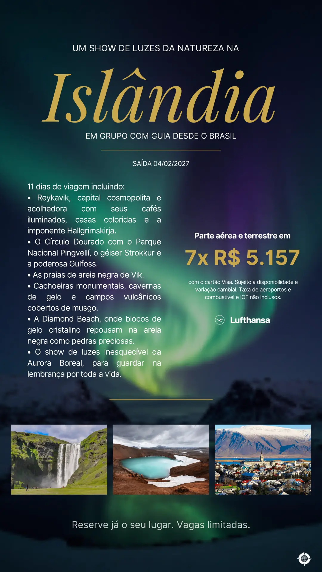 Islândia · Aurora Boreal